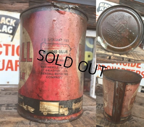 画像3: SALE Vintage Oil Can / Kendall The 2000 MILE OIL (AL071)  (3)