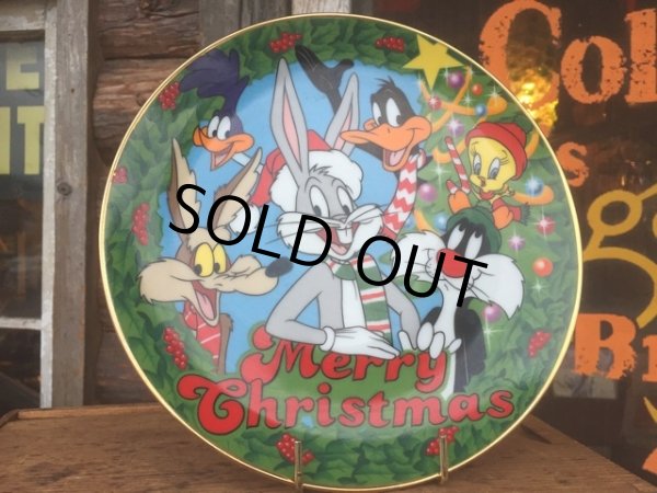 画像1: 90s Vintage Looney Tunes Christmas Plate (AL089) (1)