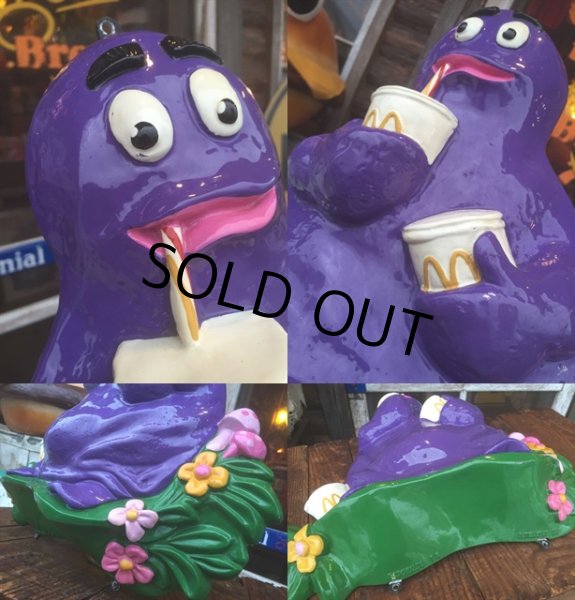 画像2: Vintage McDonalds Grimace Wall Decor Store Display (AL109) (2)