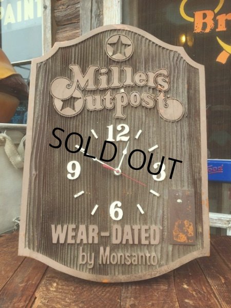 画像1: Vintage Levi's Millers Outpost General Jeans Store Sign Clock (AL113) (1)