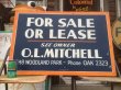 画像1: Vintage Sign FOR SALE OR LEASE (AL143)  (1)