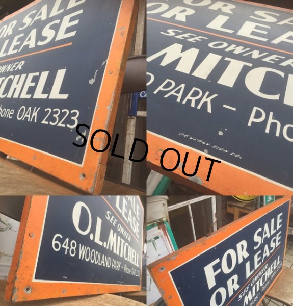 画像3: Vintage Sign FOR SALE OR LEASE (AL143)  (3)
