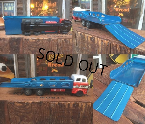 画像2: Vintage Tin Toy Trailer Transport Service (AL151) (2)