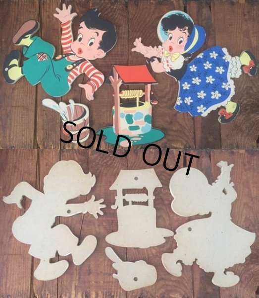 画像4: 50s Vintage Dolly Toy Pin Ups Wall Decor Jack and Jill (AL177) (4)