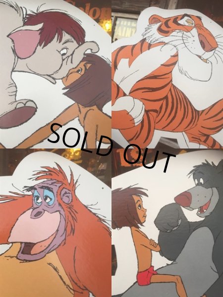 画像2: 90s Vintage McDonalds Card Bord Sign Mobil Display Disney Jungle Book Set (AL204)  (2)