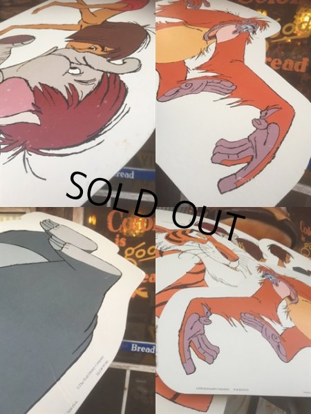 画像3: 90s Vintage McDonalds Card Bord Sign Mobil Display Disney Jungle Book Set (AL204)  (3)