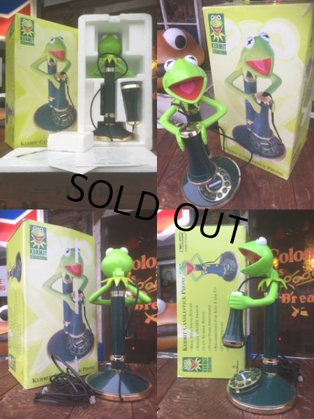 画像3: 90s Vintage Kermit the Frog Candlestick Phone (AL242) (3)