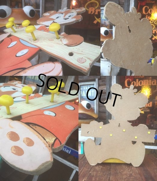 画像2: Vintage Dolly Toy Wall Decor Hanger Happy Bear (AL245) (2)