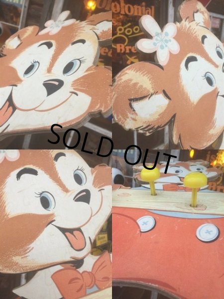 画像3: Vintage Dolly Toy Wall Decor Hanger Happy Bear (AL245) (3)