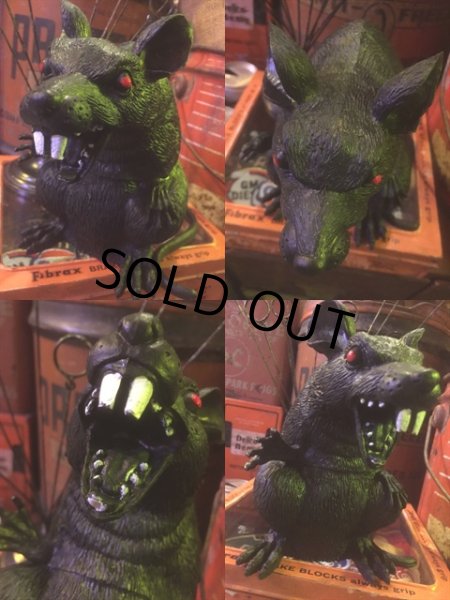 画像3: Vintage Halloween Scary Monster Black Rat (AL262) (3)