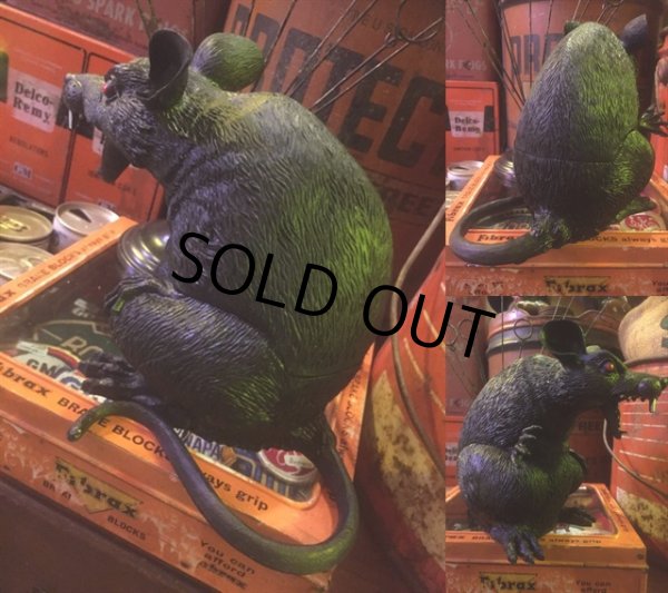 画像2: Vintage Halloween Scary Monster Black Rat (AL262) (2)