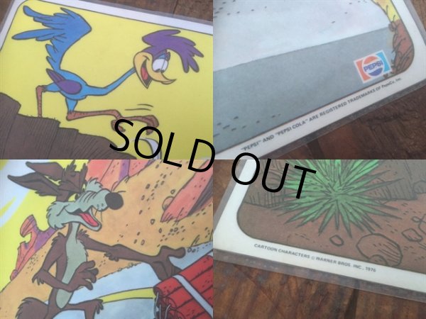 画像2: 70s Vintage Pepsi Road Runner ＆ Wile E. Coyote Place Mat (AL268) (2)