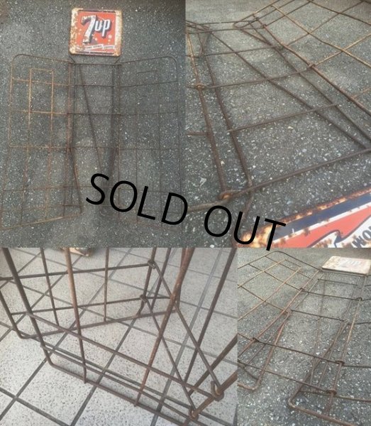 画像4: 50s Vintage 7UP Soda General Store Display Wire Rack Tin Sign (AL270) (4)