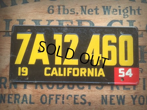 画像1: 50s Vintage Bicycle License Plate 7A12 460 (AL275) (1)