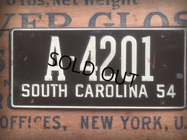 画像1: 50s Vintage Bicycle License Plate A-4201 (AL281) (1)