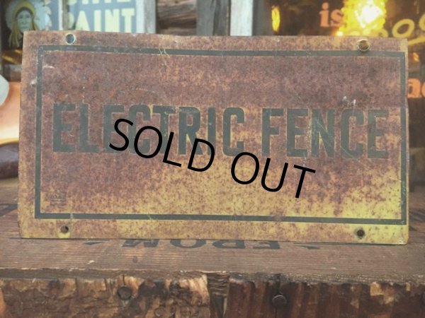 画像2: Vintage Posted & Electric Fance Farm Sign (AL291) (2)