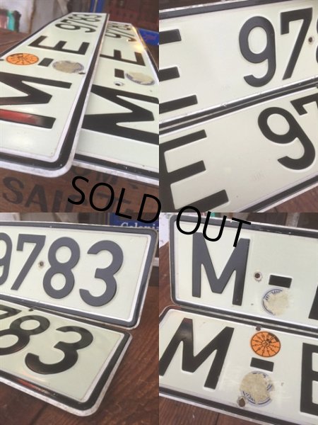 画像4: 70s Vintage License Pair Plate M-E 9783 (AL289) (4)