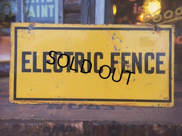 画像1: Vintage Electric Fance Farm Sign (AL290) (1)