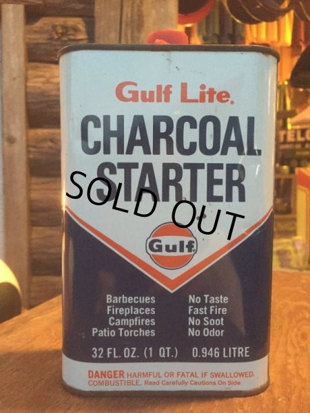 画像1: Vintage Gulf Lite Charcoal Starter Oil Can 1 QT (AL333) (1)