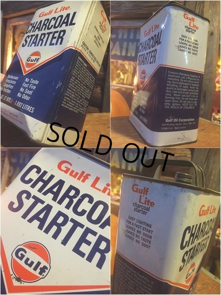 画像3: Vintage Gulf Lite Charcoal Starter Oil Can 2 QT (AL334) (3)
