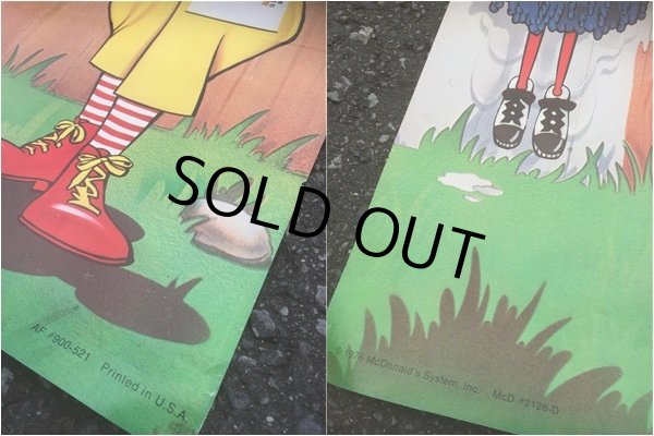 画像3: 70s Vintage McDonalds Poster Sign Ronald McDonald (AL352)  (3)