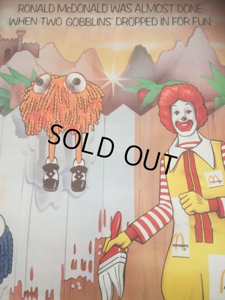 画像2: 70s Vintage McDonalds Poster Sign Ronald McDonald (AL352)  (2)