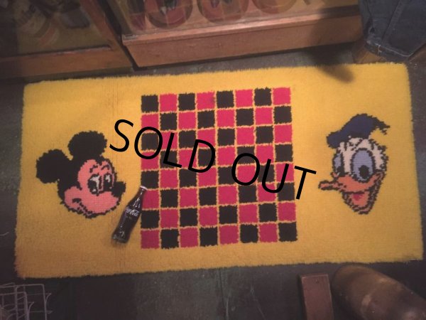 画像2: Vintage Disney Mickey & Donald Play Mat Rug (AL368) (2)