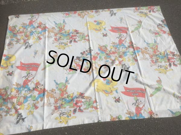 画像2: Vintage Mickey Mouse Club Twin Flat Sheet (AL385) (2)