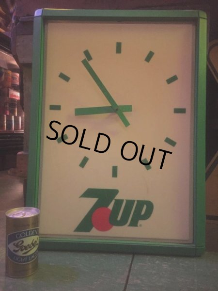 画像1: Vintage 7UP Lighted Sign Wall Clock (AL388) (1)