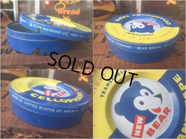 画像2: Vintage Bear Brand Cellophae Tape Can (AL416)  (2)