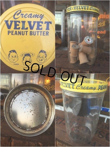 画像2: Vintagre Velvet Peanut Butter Glass Jar (AL418)  (2)
