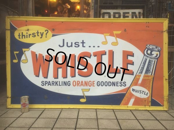 画像2: Vintage  Whistle Orange Soda Drink Embossed Sign (AL423)  (2)