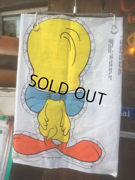 画像2: Vintage Tweety Bird Fabric Pillow Cushion Panel Kit (AL433)  (2)