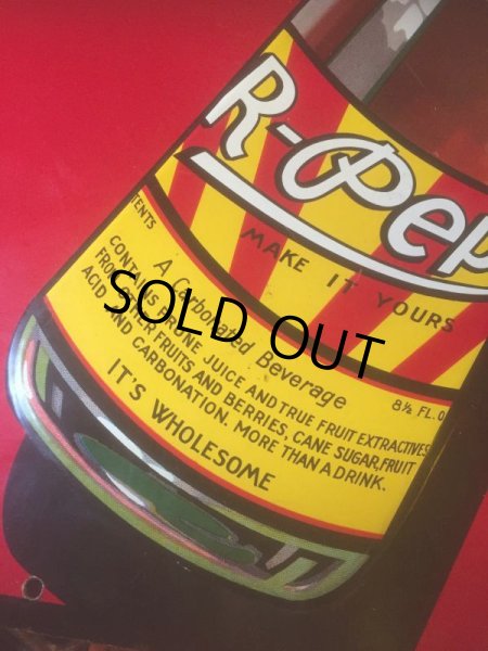 画像3: Vintage R-Pep Soda Drink Advertising Embossed Sign (AL446) (3)
