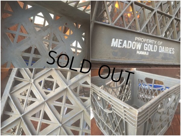 画像3: Vintage Meadow Gold Dairies Plastic Crate Box (AL451) (3)