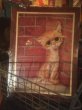 画像1: 60s GIG Vintage Big Eyes Kitty Cat Art Wall Decor (AL461) (1)