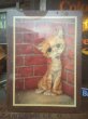 画像2: 60s GIG Vintage Big Eyes Kitty Cat Art Wall Decor (AL461) (2)