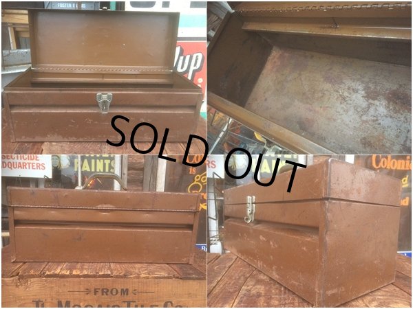 画像3: Vintage Tool Box Brown (AL471) (3)