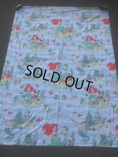 画像3: Vintage Lttle Mermaid Twin Flat Sheet (AL478) (3)