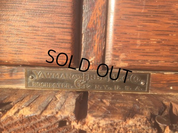 画像3: Antique Yawman & Erbe Oak 4 Drawer File Cabinet (AL482) (3)