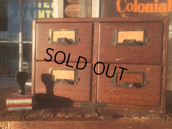 画像8: Antique Yawman & Erbe Oak 4 Drawer File Cabinet (AL482) (8)