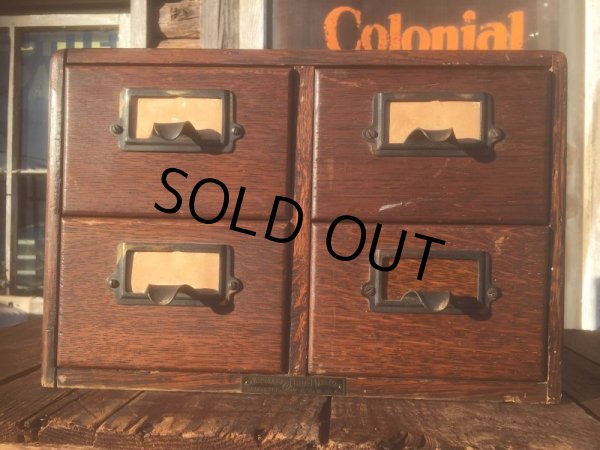 画像2: Antique Yawman & Erbe Oak 4 Drawer File Cabinet (AL482) (2)