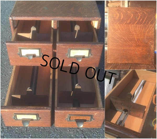 画像5: Antique Yawman & Erbe Oak 4 Drawer File Cabinet (AL482) (5)