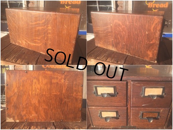 画像4: Antique Yawman & Erbe Oak 4 Drawer File Cabinet (AL482) (4)