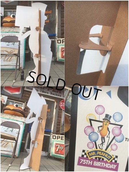 画像4: Vintage Planters Mr.Peanut Happy 75th Birthday Cardbord Sign Sign (AL513) (4)