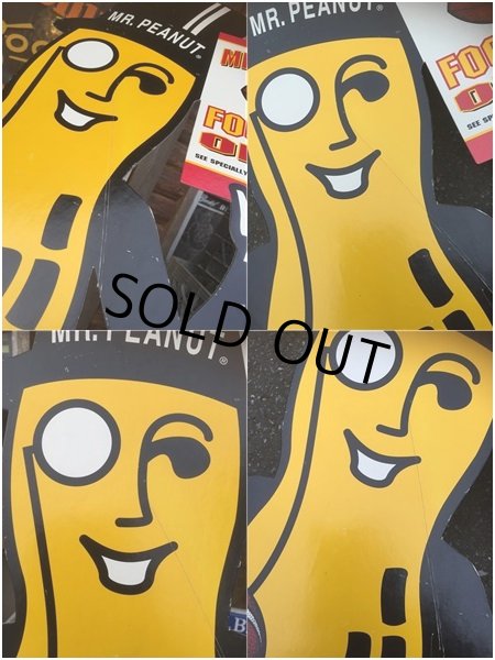 画像3: Vintage Planters Mr.Peanut Football Offer Cardbord Sign Sign (AL515) (3)