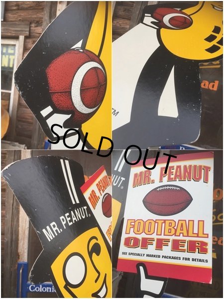画像4: Vintage Planters Mr.Peanut Football Offer Cardbord Sign Sign (AL515) (4)