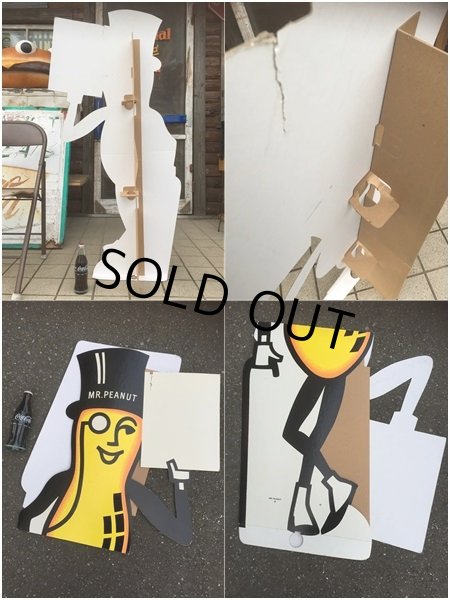 画像4: Vintage Planters Mr.Peanut Cardbord Sign Sign (AL514) (4)