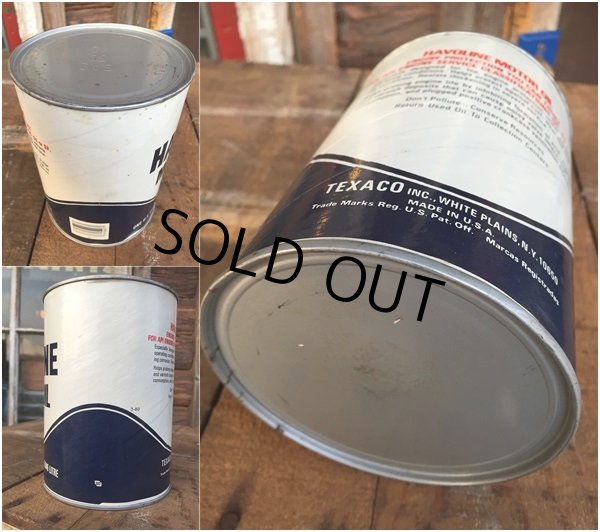 画像3: SALE! Vintage TEXACO HAVOLINE 1 Quart Motor Oil Can  (AL4200)  (3)