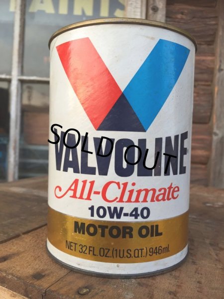 画像1: SALE！ Vintage Valvoline 1 Quart Motor Oil Can  (AL4190)  (1)